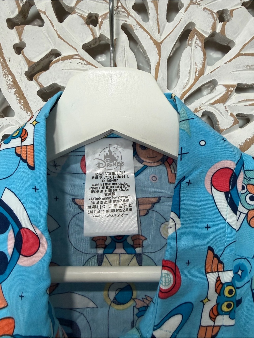 Disney EPCOT Blue Women's Tie Front Button-Up Shirt - Picture 3 of 3